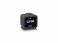 1x lenco dab+/fm wekkerradio - antraciet lenco - afbeelding 3 van  5