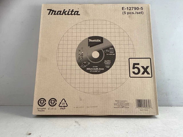 (1x) makita slijpschijven 355x4.3x25.4mm bandenzaag 5 stuks - afbeelding 2 van  6