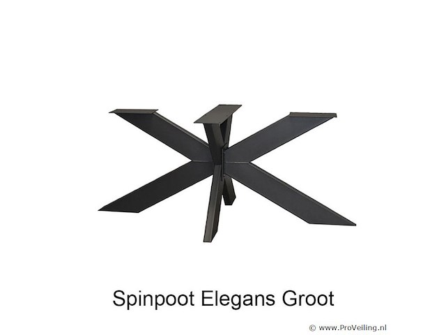 1x ovaal mango eettafel - 200x100x77 cm - 5 cm blad - spinpoot metaal 5x10 - afbeelding 2 van  2