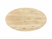 1x ovaal tafel eiken - 180x90 cm - massief eiken - spinpoot metaal 5x10 - afbeelding 2 van  3