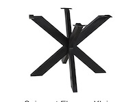 1x ovaal tafel eiken - verjongde rand - 160x90 cm - massief eiken - spinpoot klein metaal 5x10 - afbeelding 5 van  5