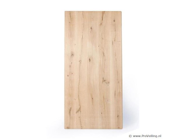 1x recht tafel eiken - 120x120 cm - massief eiken - spinpoot klein metaal 5x10 - afbeelding 2 van  3