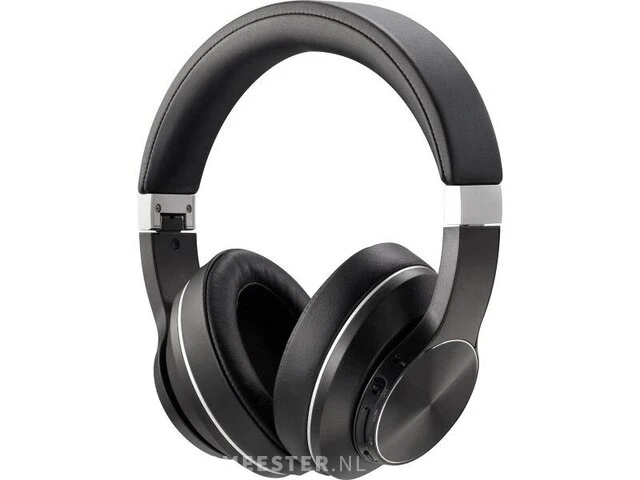 1x renkforce rf-nch-500 on ear headset bluetooth, kabel zwart noise cancelling renkforce - afbeelding 1 van  5