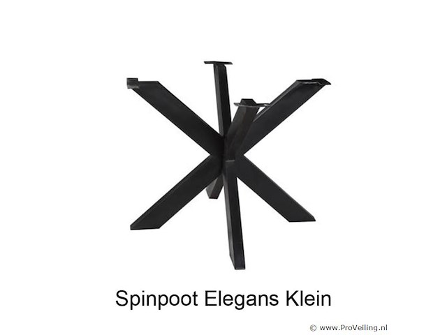 1x rond mango eettafel - 140x140x77 cm - 5 cm blad - spinpoot metaal 5x10 - afbeelding 2 van  2