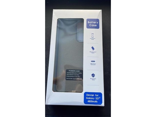 1x samsung galaxy s21 powerbank hoesje - 4800mah - afbeelding 1 van  4