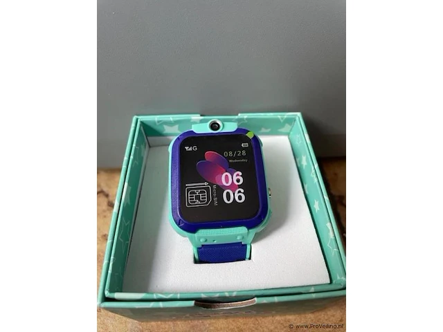 1x smartwatch voor kinderen – locatie – bellen – camera 2g – belfunctie – track - zwart met groen - afbeelding 10 van  11