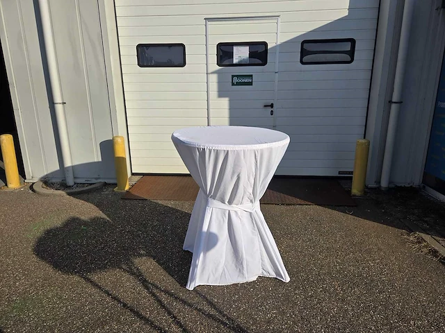 1x statafel rok wit / standing table skirt white - afbeelding 2 van  4