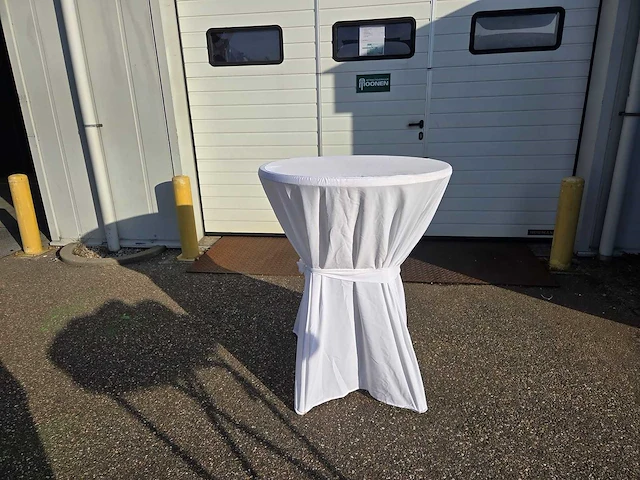1x statafel rok wit / standing table skirt white - afbeelding 3 van  4