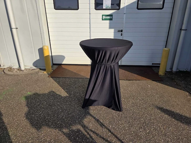 1x statafel rok zwart / standing table skirt black - afbeelding 1 van  4