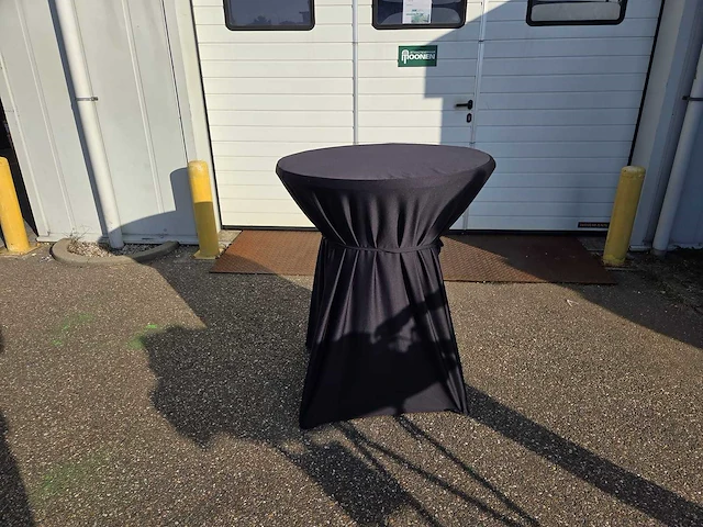 1x statafel rok zwart / standing table skirt black - afbeelding 4 van  4
