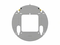 1x steelcase - muurmontage voor interactief plat beeldscherm - grijs - voor microsoft surface hub 2s steelcase - afbeelding 3 van  4