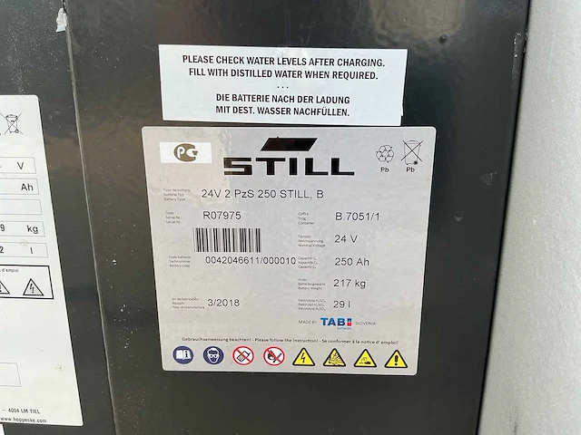 1x still - 24v 250ah - acculaders - 2018 - afbeelding 1 van  2