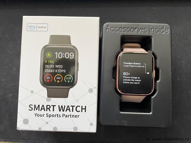 1x veryfit smart watches zwart - afbeelding 1 van  3