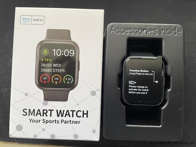 1x veryfit smart watches zwart - afbeelding 2 van  3