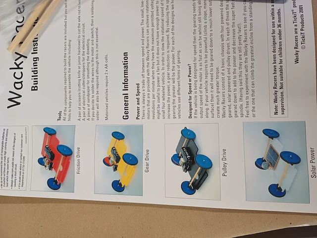1x wacky race zelf bouw set rood - afbeelding 5 van  5