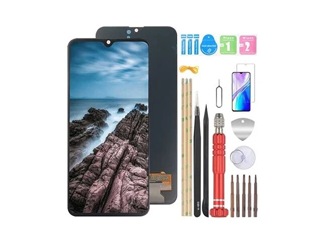 1x yhx-ou - 6.4 lcd display voor realme x2 - touch screen digitizer - amoled zwart yhx-ou - afbeelding 1 van  1