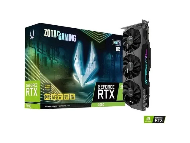 1x zotac gaming geforce rtx 3090 trinity oc zotac - afbeelding 1 van  5