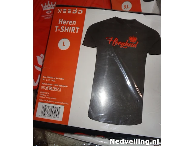 1x zwart t-shirt hoogheid - afbeelding 1 van  3