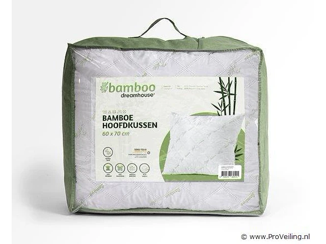 1xbamboo hoofdkussen 60x70cm - afbeelding 1 van  5