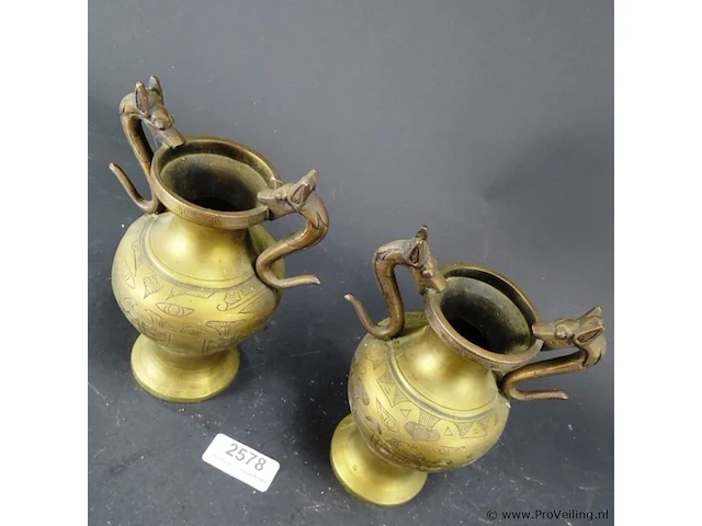 2 antieke chinese bronzen vazen - afbeelding 2 van  5