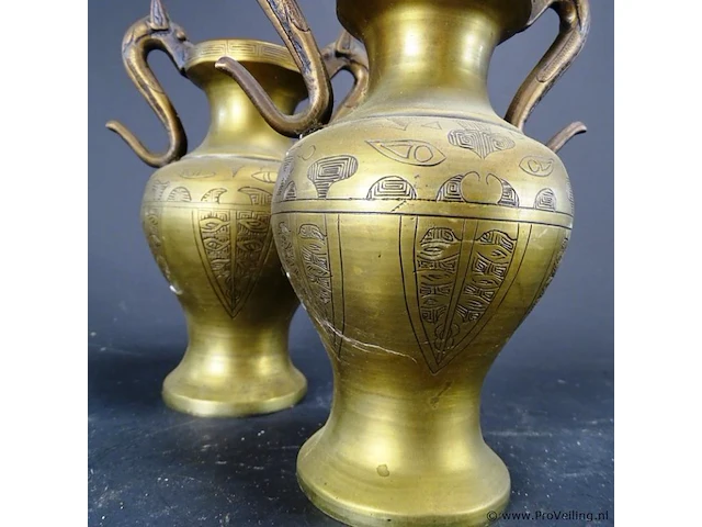 2 antieke chinese bronzen vazen - afbeelding 4 van  5