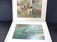 2 aquarellen ?. in wissellijst - afbeelding 1 van  5