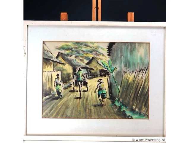 2 aquarellen ?. in wissellijst - afbeelding 2 van  5