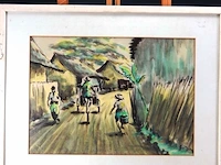 2 aquarellen ?. in wissellijst - afbeelding 2 van  5