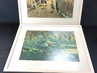 2 aquarellen ?. in wissellijst - afbeelding 3 van  5