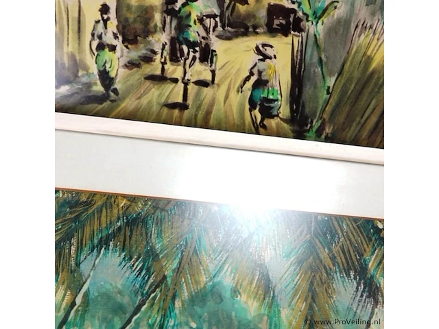 2 aquarellen ?. in wissellijst - afbeelding 4 van  5