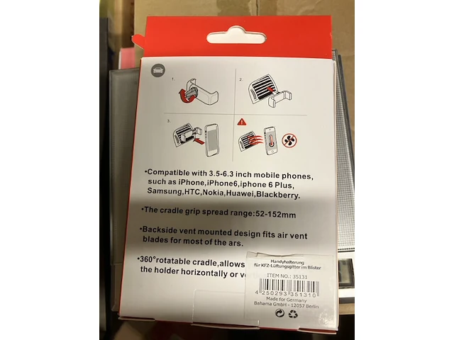 2 carmount telefoonhouders voor ventilatierooster - afbeelding 5 van  5