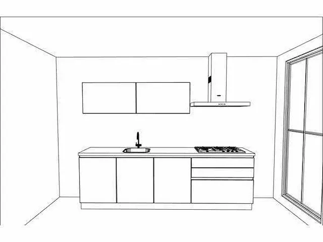 2-delige rechtopgestelde keuken - afbeelding 3 van  6