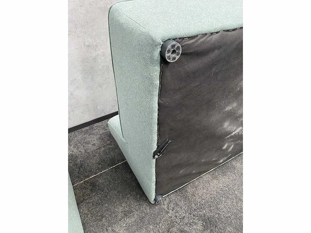 2-delige sofa mintgroen gestoffeerd - afbeelding 4 van  14