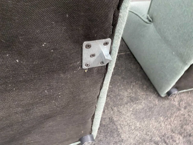 2-delige sofa mintgroen gestoffeerd - afbeelding 6 van  14