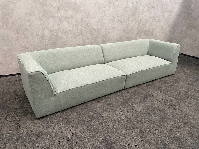 2-delige sofa mintgroen gestoffeerd - afbeelding 10 van  14