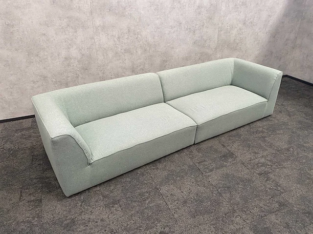 2-delige sofa mintgroen gestoffeerd - afbeelding 11 van  14