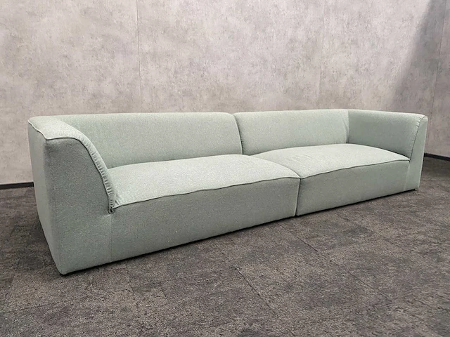 2-delige sofa mintgroen gestoffeerd - afbeelding 12 van  14