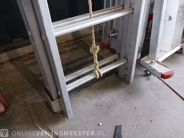 2-delige trekladder, 2x16, aluminium - afbeelding 3 van  5