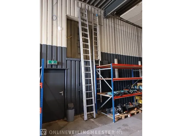 2-delige trekladder, 2x18 - afbeelding 1 van  5