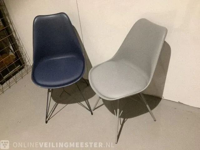 2 eetkamerstoelen bjorn, blaauw/grijs - afbeelding 2 van  5
