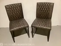 2 eetkamerstoelen brons/zwart - afbeelding 1 van  3