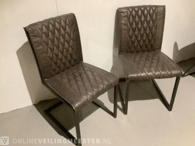 2 eetkamerstoelen brons/zwart - afbeelding 2 van  3