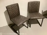 2 eetkamerstoelen brons/zwart - afbeelding 2 van  3