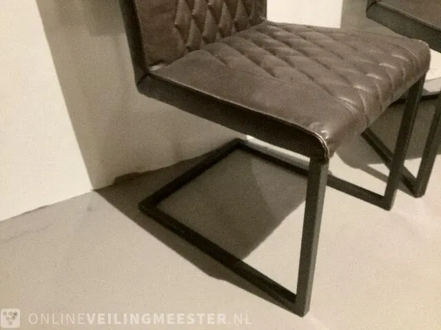 2 eetkamerstoelen brons/zwart - afbeelding 3 van  3