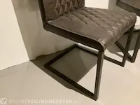 2 eetkamerstoelen brons/zwart - afbeelding 3 van  3