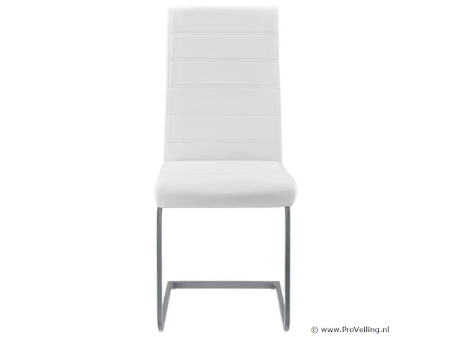 2 eetkamerstoelen / stoel - vegas - kunstleer - wit - afbeelding 8 van  10
