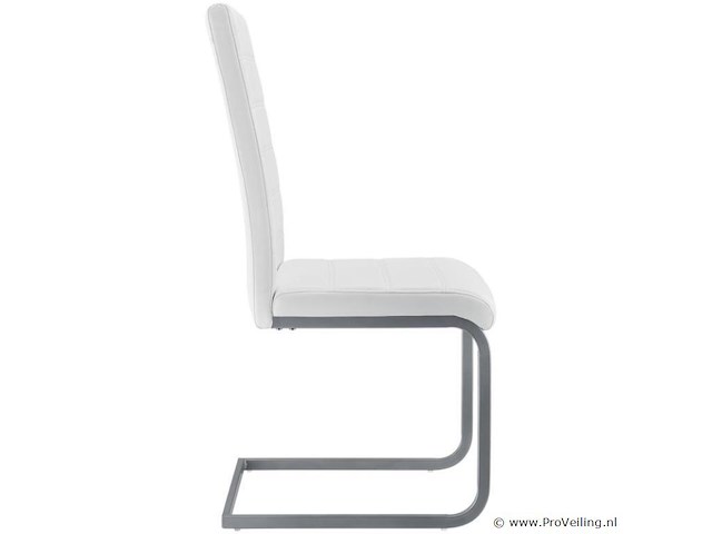 2 eetkamerstoelen / stoel - vegas - kunstleer - wit - afbeelding 5 van  10