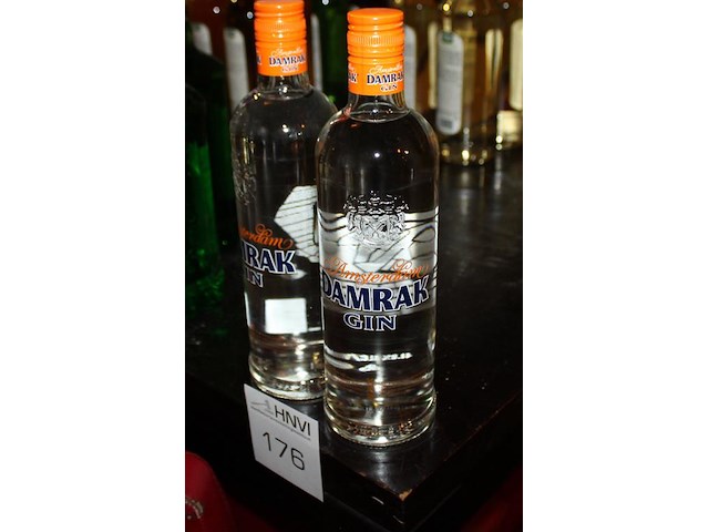 2 flessen gin damrak amsterdam - afbeelding 2 van  2