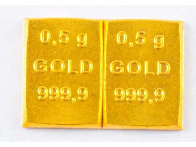 2 gouden baren - afbeelding 1 van  2