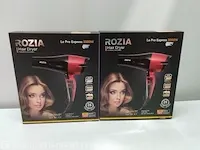 2 haardrogers rozia, hc8160, zwart/rood - afbeelding 1 van  3